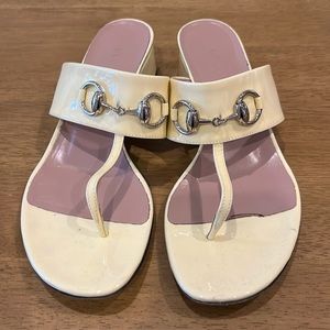 Patent Gucci sandals